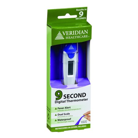 Veridian Healthcare Dual Scale 9-Second Flexible Tip Digital Thermometer With Beeper, Memory & Fever Alarm 08-359